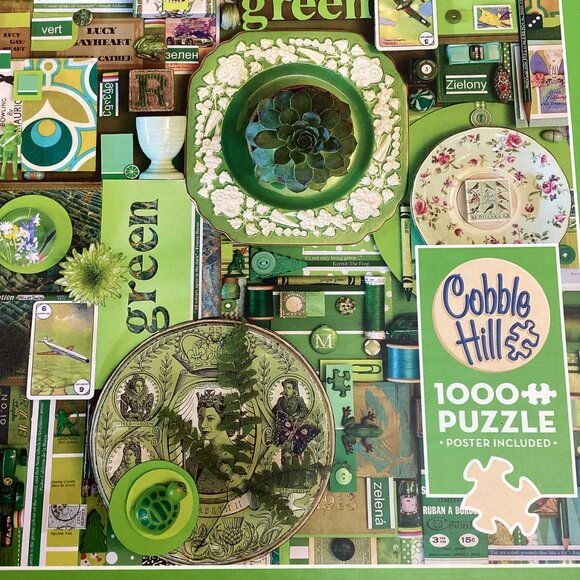 Cobble Hill Green Rainbow Project Collage 1000 Piece Jigsaw Puzzle - Picture 3 of 9